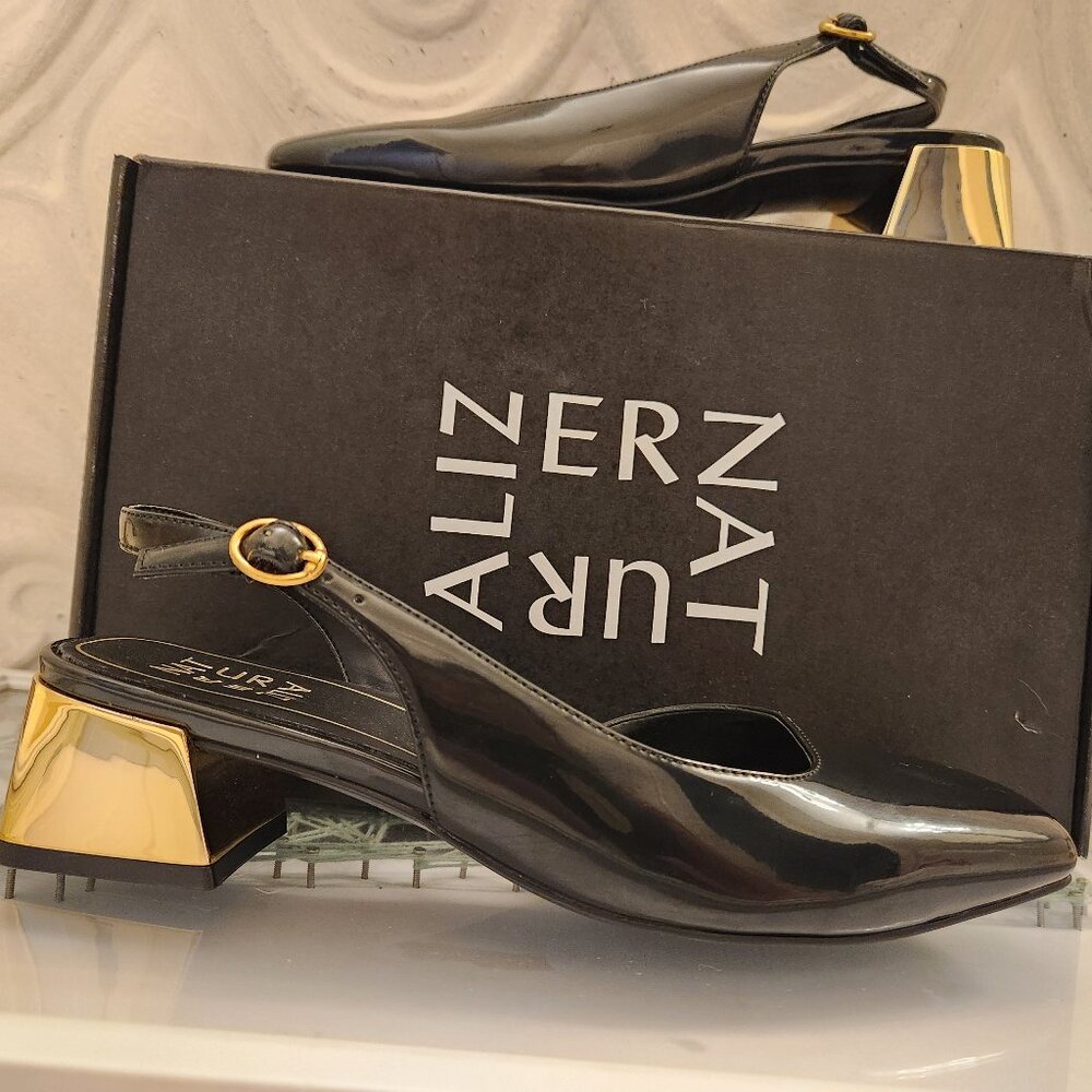 Naturalizer Black and Gold Heels